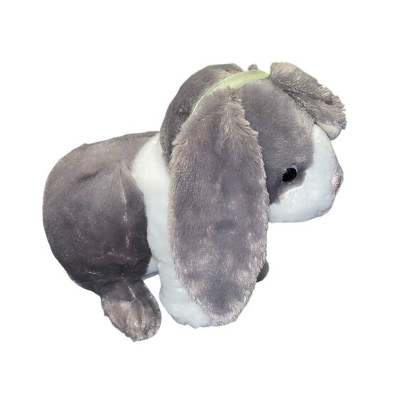 Wild Republic 13" Bunny Rabbit Plush Lop Ear Stuffed Animal Gray Nursery Gift - Picture 3 of 13